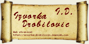 Izvorka Drobilović vizit kartica